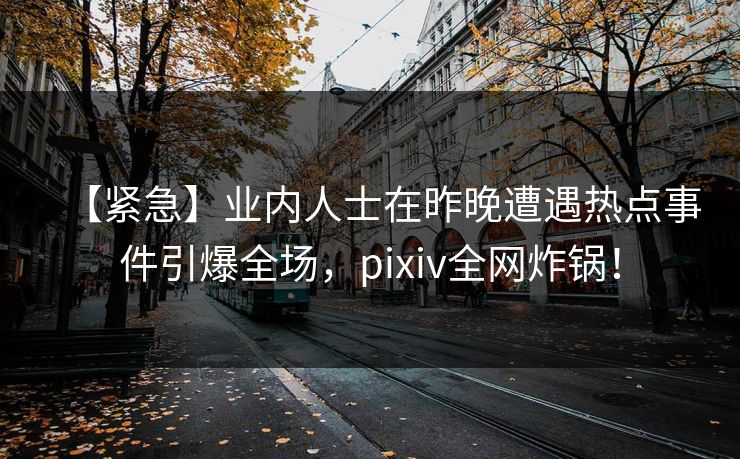 【紧急】业内人士在昨晚遭遇热点事件引爆全场，pixiv全网炸锅！